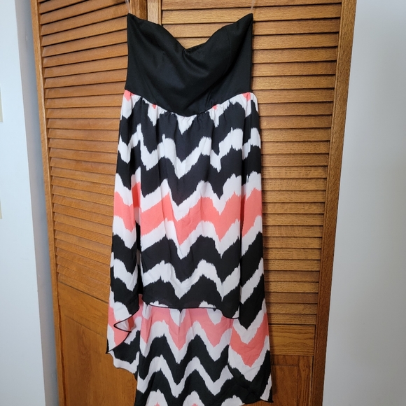 Womens High-Low Strapless Sundress - Picture 1 of 5
